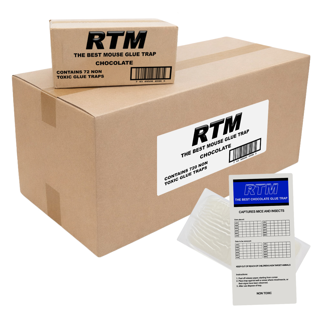 Muizen lijmplanken Trapper RTM Chocolade - Doos 720 stuks