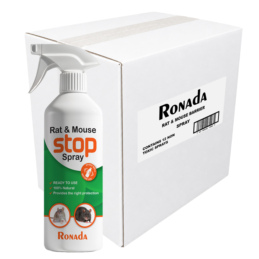Ronada Muizen en Ratten Barrière Spray - Doos 12 stuks
