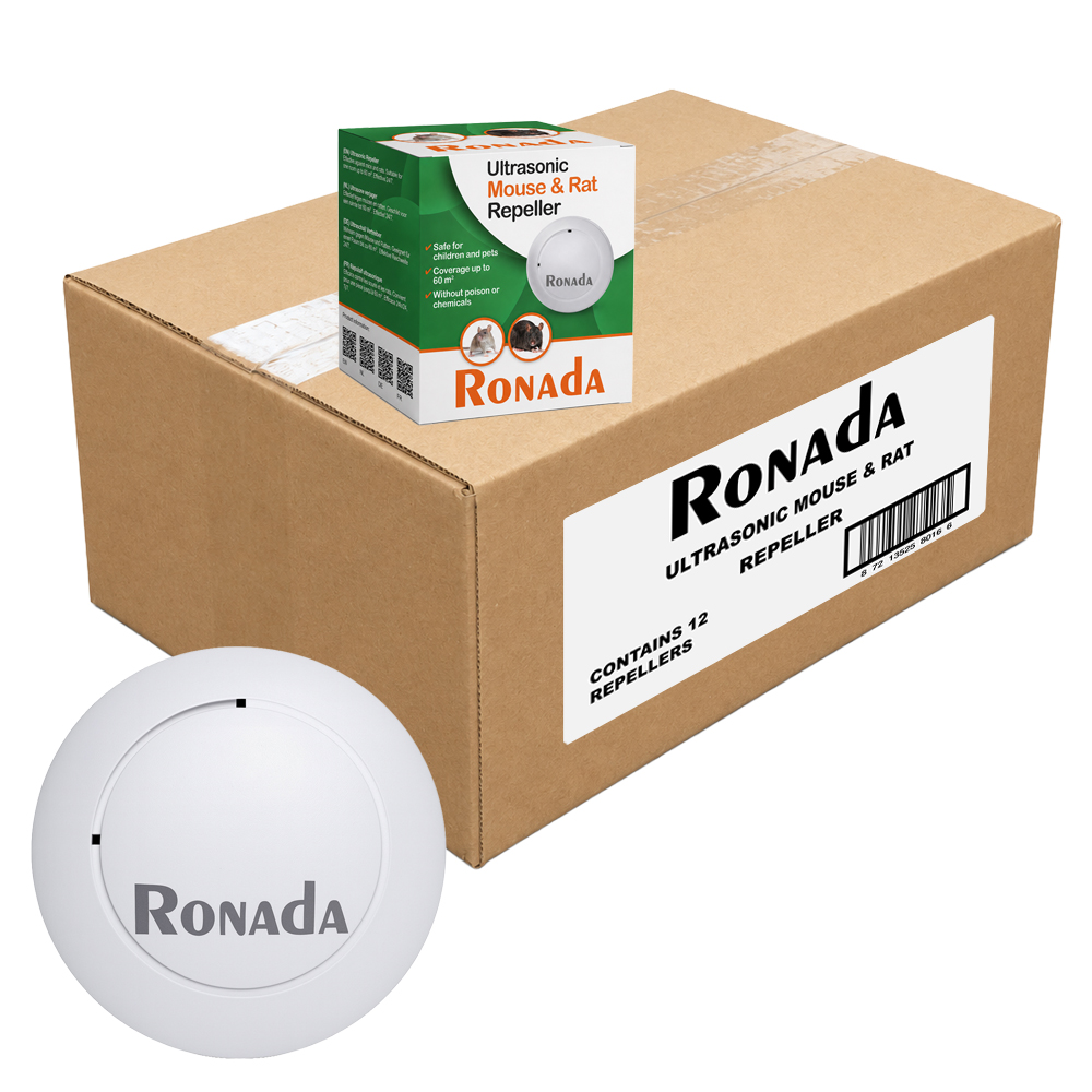 Ronada Ultrasone muizen en rattenverjager - Doos 12 stuks
