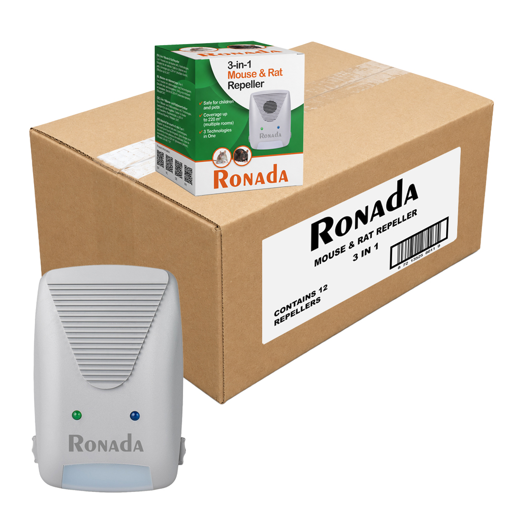 Ronada Muizen en rattenverjager (3 in 1) - Doos 12 stuks
